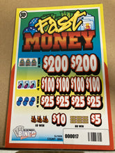 Y - Instant Pull Tab Tickets - 3990 Count - Fast Money (.50)