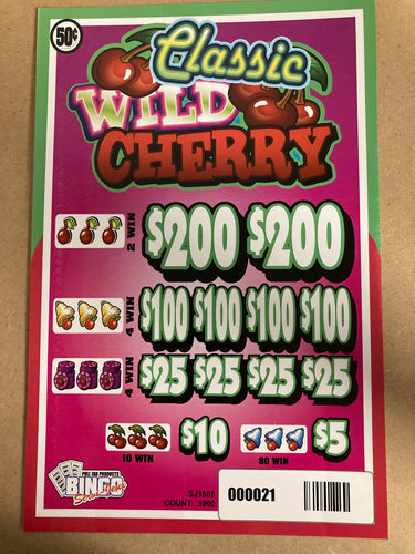 Y - Instant Pull Tab Tickets - 3990 Count - Classic Wild Cherry (.50)