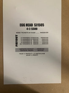 Y - Instant Pull Tab Tickets - 4020 Count - Egg Head