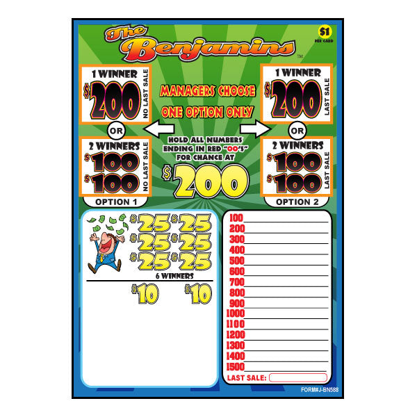 Y - Seal Cards - 588 Count - The Benjamins