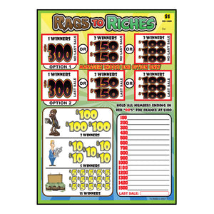 Pull Tab Tickets 973 Count - Rags 2 Riches