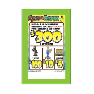 Pull Tab Tickets 973 Count - Rags 2 Riches