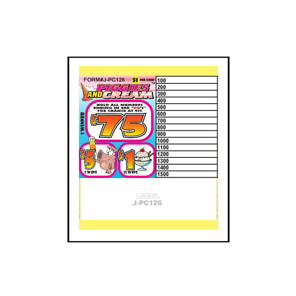 Y - Seal Cards - 126 Count - Piggies & Cream