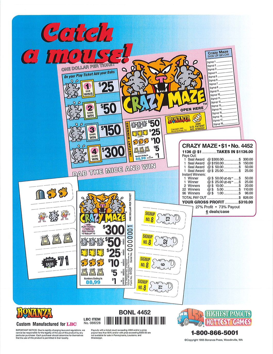 Y - Seal Cards - 1136 Count - Crazy Maze