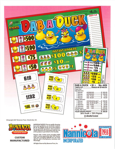 Y - Seal Cards - 1408 Count - Dab a Duck