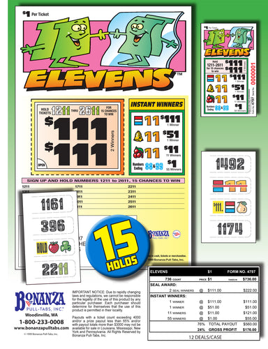 Y - Seal Cards - 736 Count - Elevens