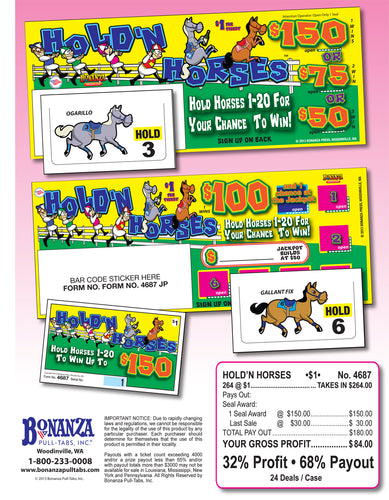 Y - Seal Cards - 264 Count Holdn’ Horses