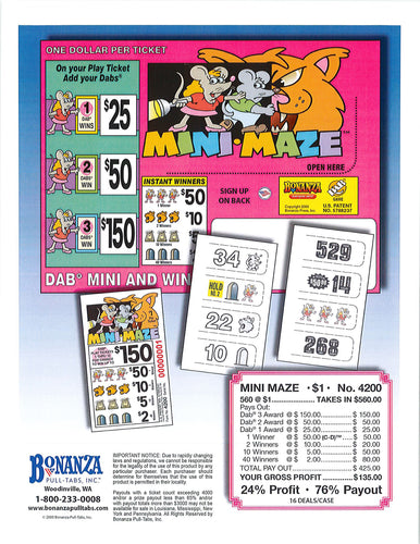 Y - Seal Cards - 560 Count - Mini Maze (In Stock)