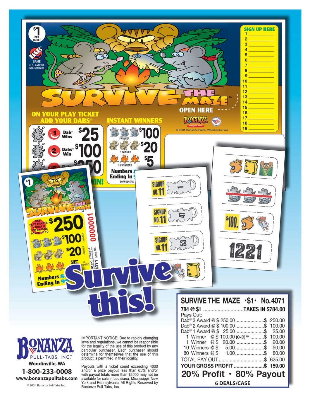 Y - Seal Cards - 784 Count - Survive the Maze