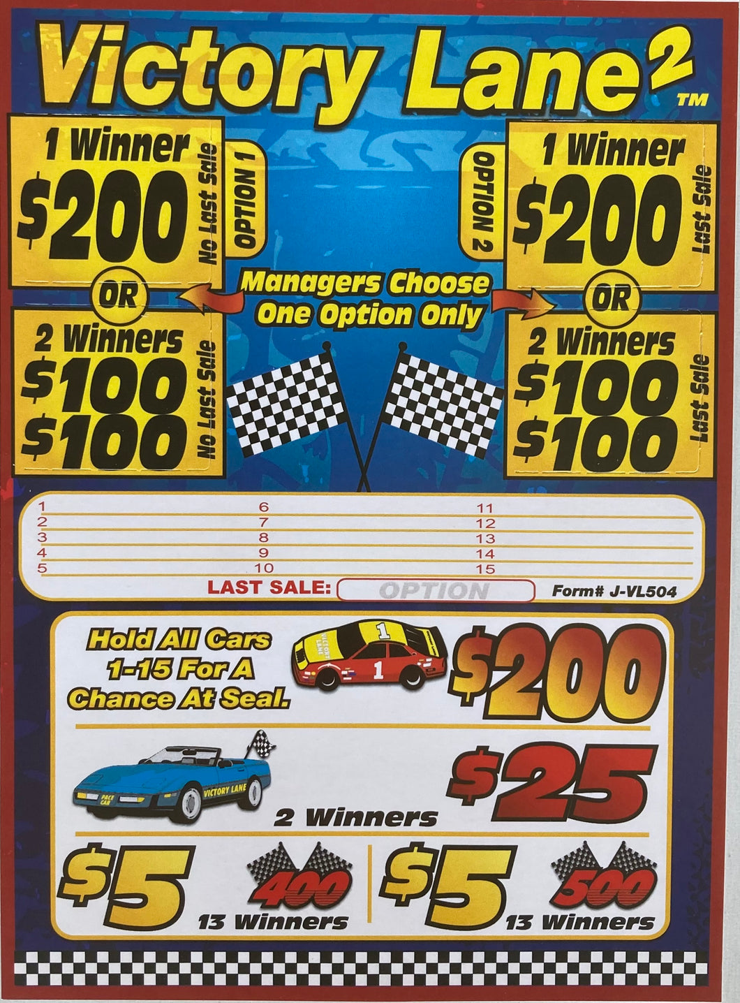 Y - Seal Cards - 504 Count - Victory Lane 2