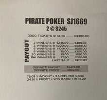 Y - Instant Pull Tab Tickets - 3300 Count - Pirate Poker