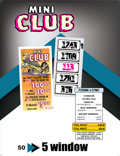 Y - Seal Cards - 216 Count - Mini Club