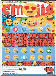 Y - Jar/Paper Pull Tab Tickets - Emojis - $100 last sale