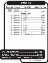 Y - Jar/Paper Pull Tab Tickets - Emojis - $100 last sale