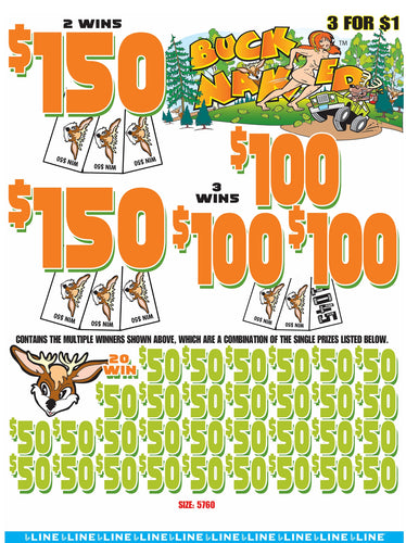 Y - Jar/Paper Pull Tab Tickets - Buck Naked