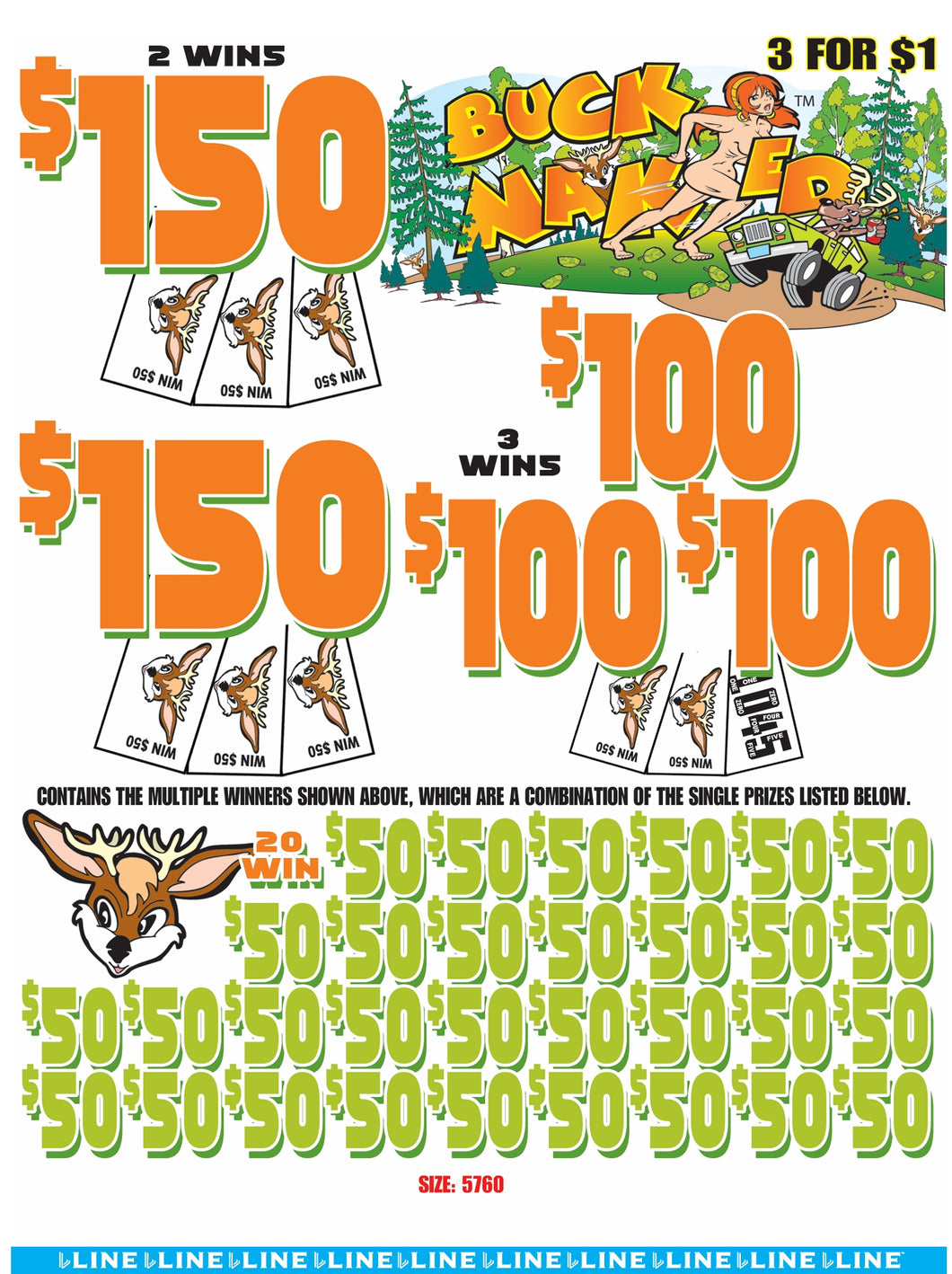 Y - Jar/Paper Pull Tab Tickets - Buck Naked