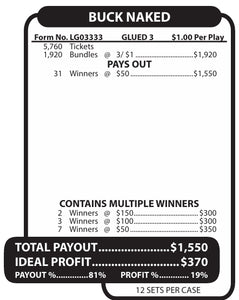 Y - Jar/Paper Pull Tab Tickets - Buck Naked