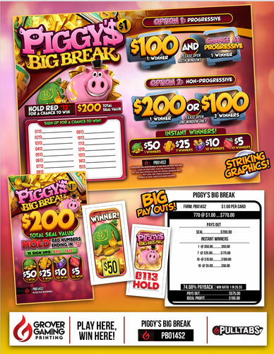 Y - Seal Cards - 770 Count - Piggy's Big Break