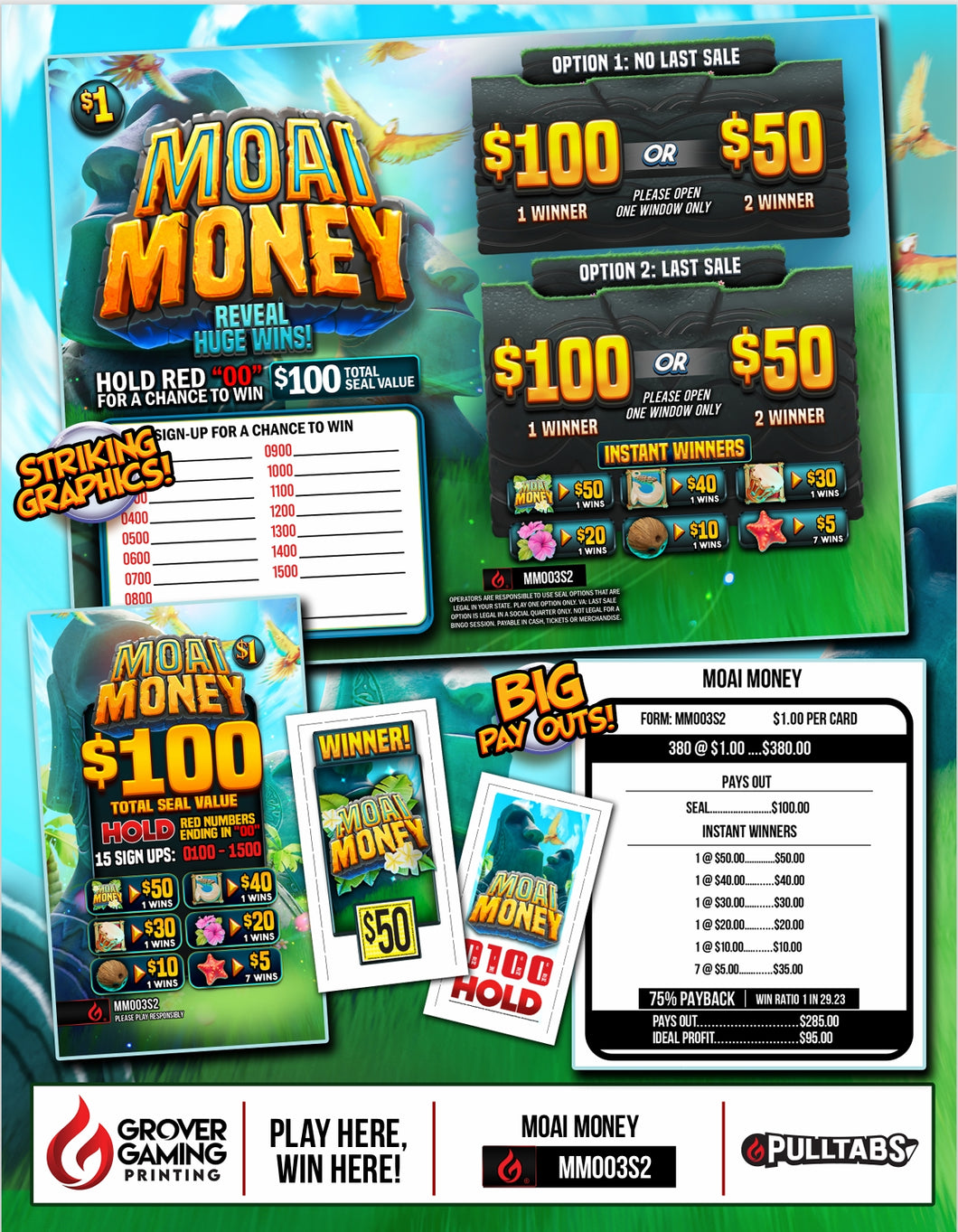 Y - Seal Cards - 380 Count - Moai Money