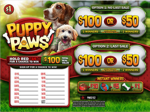 Y - Seal Cards - 200 Count - Puppy Paws