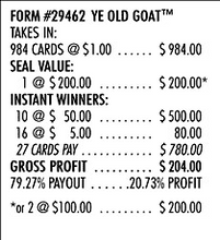 Y - Seal Cards - 984 Count - Ye' Old Goat