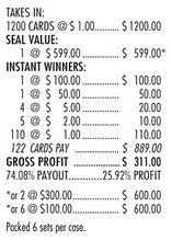 Y - Seal Cards 1200 Count - Hit a winner