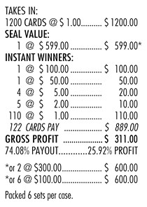 Y - Seal Cards 1200 Count - Hit a winner