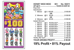 Y - Seal Cards - 497 Count - Honey Moo Moo