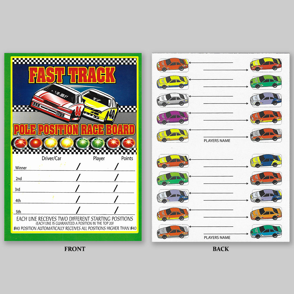 Raffle Game Boards & Race Car Boards – Lucky Duck Novelty