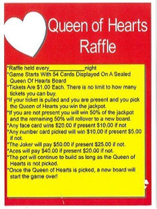 Queen of Hearts Board 23.5" Tall x 18.5" Wide