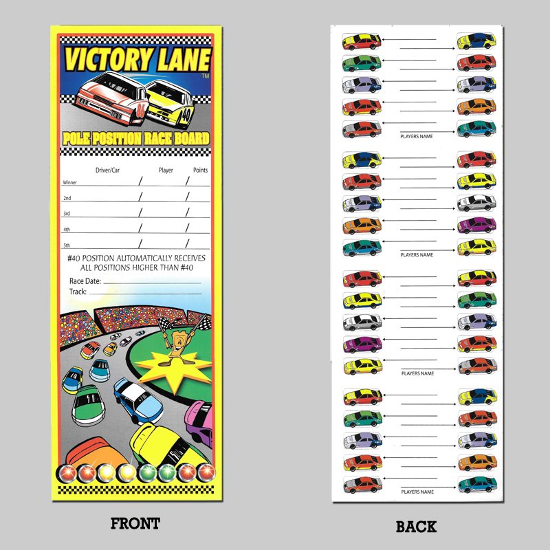 Race Car Raffles Raffle Game Boards & Race Car Boards – Lucky Duck Novelty
